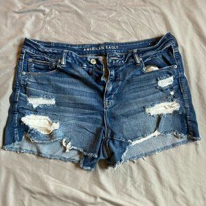American Eagle Next Level Stretch Distressed Denim Shorts